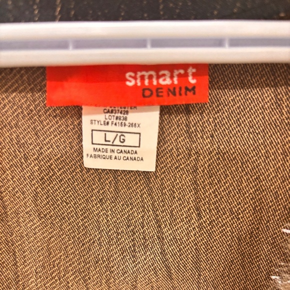 Y2K Vintage Dark Denim Vest Faux Fur Trim Open Front Streetwear Retro Vibe Sz: L - Picture 2 of 11